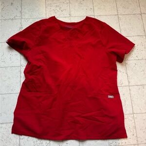Figs Red Short Sleeve Tee FINAL PRICE